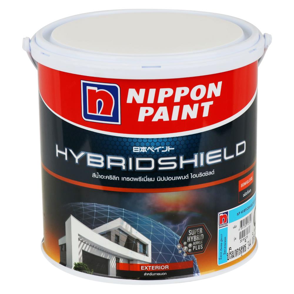 สีน้ำทาภายนอก ชนิดกึ่งเงา NIPPON PAINT HYBRIDSHIELD BASE C สีขาว 1 แกลลอน