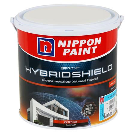สีน้ำทาภายนอก ชนิดกึ่งเงา NIPPON PAINT HYBRIDSHIELD BASE C สีขาว 1 แกลลอน_0