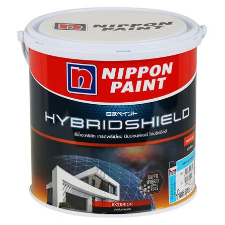 สีน้ำทาภายนอก ชนิดกึ่งเงา NIPPON PAINT HYBRIDSHIELD BASE D สีขาว 1 แกลลอน_0