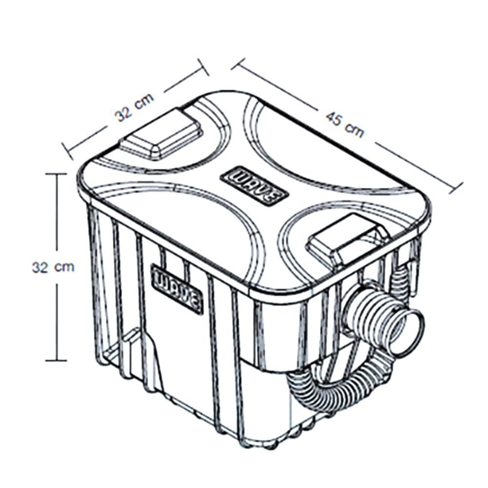 ถังดักไขมันบนดิน WAVE WK-15 15 ลิตร
