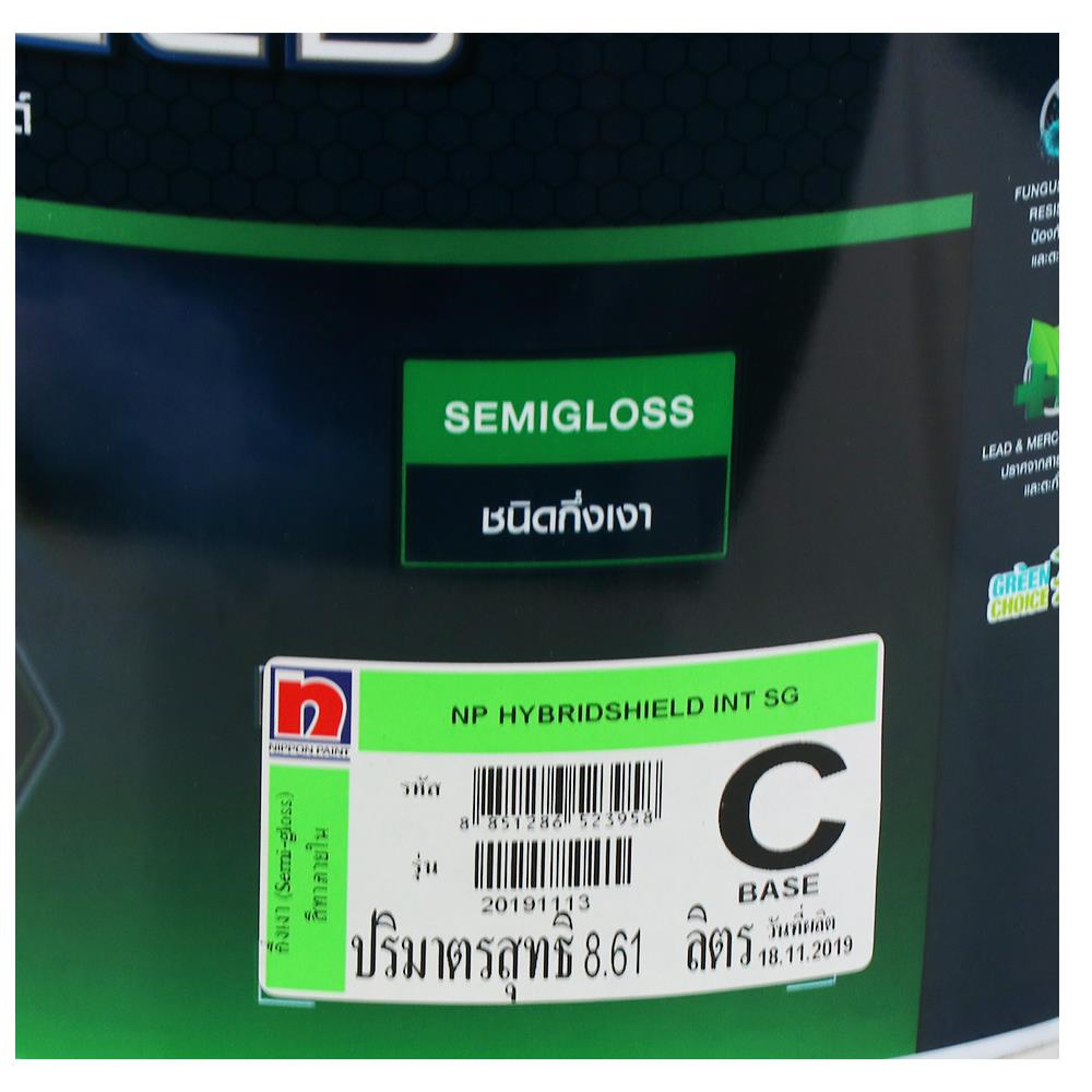 สีน้ำทาภายใน NIPPON PAINT HYBRIDSHIELD BASE C กึ่งเงา 2.5  แกลลอน