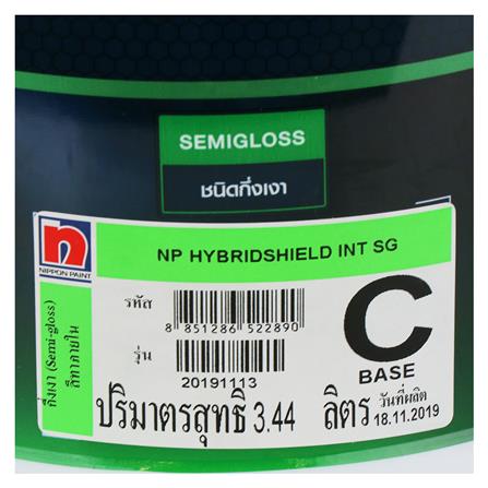 สีน้ำทาภายใน NIPPON PAINT HYBRIDSHIELD BASE C กึ่งเงา 1 แกลลอน_1