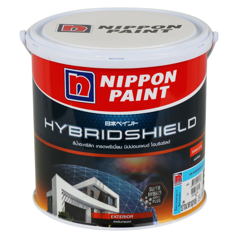 สีน้ำทาภายนอก ชนิดกึ่งเงา NIPPON PAINT HYBRIDSHIED BASE B 1 แกลลอน
