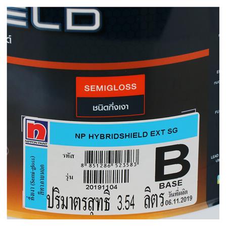 สีน้ำทาภายนอก ชนิดกึ่งเงา NIPPON PAINT HYBRIDSHIED BASE B 1 แกลลอน_1