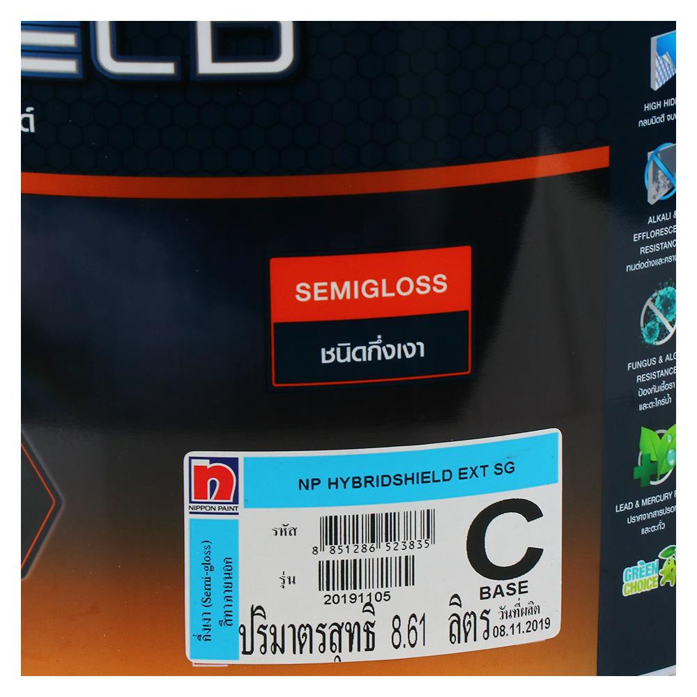 สีน้ำทาภายนอก ชนิดกึ่งเงา NIPPON PAINT HYBRIDSHIELD BASE C 2.5 แกลลอน