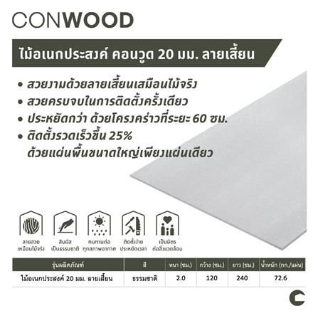 ไม้อเนกประสงค์ CONWOOD ลายเสี้ยน 2x120x240 ซม._4