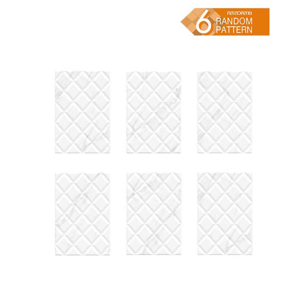 กระเบื้องผนัง 8x12 นิ้ว COTTO มิลเนอร์ ไดมอนด์ ขาว 1M2