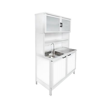 ครัวซิงค์สำเร็จรูป CABIN SIENA 100 ซม. สีขาว_2