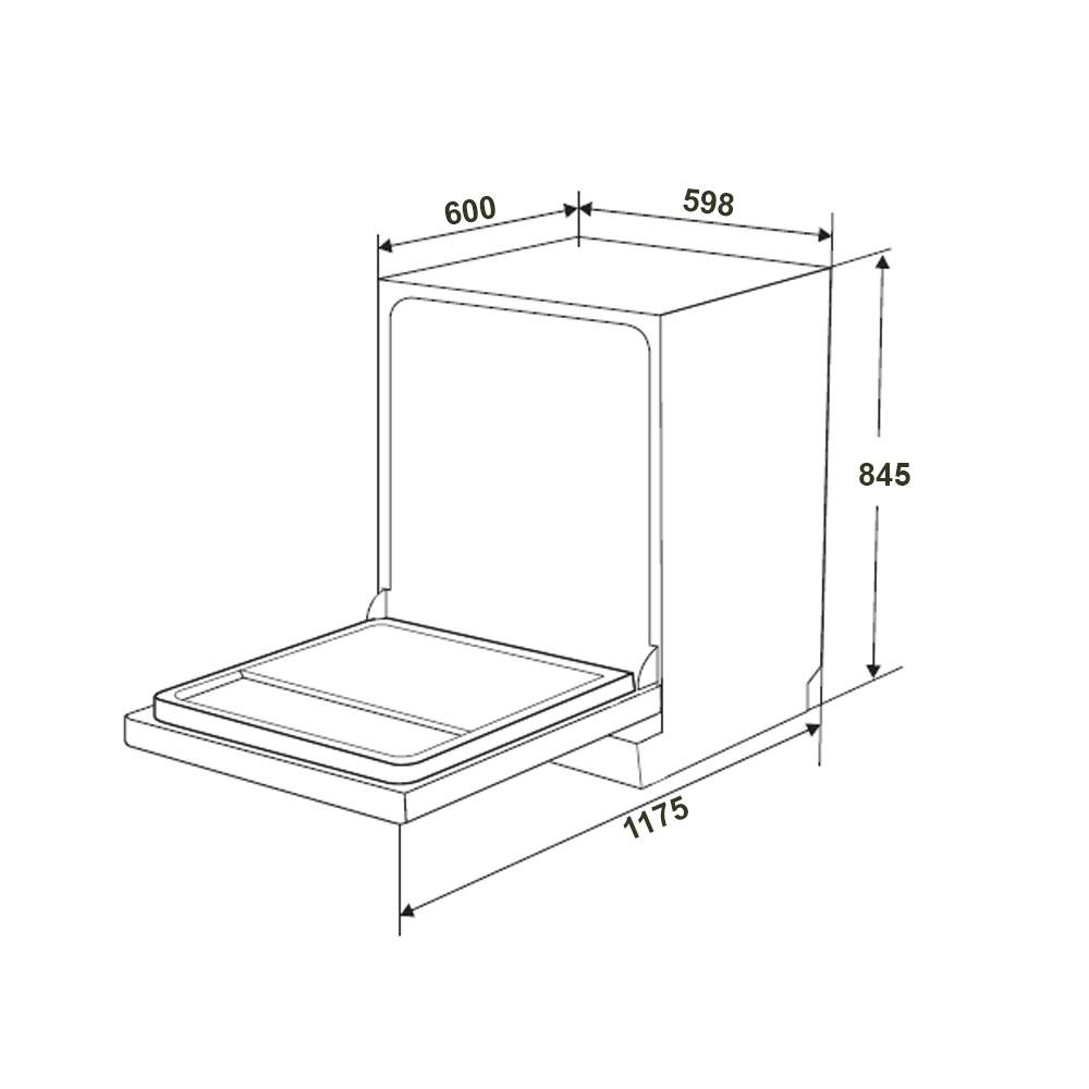 เครื่องล้างจานตั้งพื้น AXIA AQUA FRESH SS15