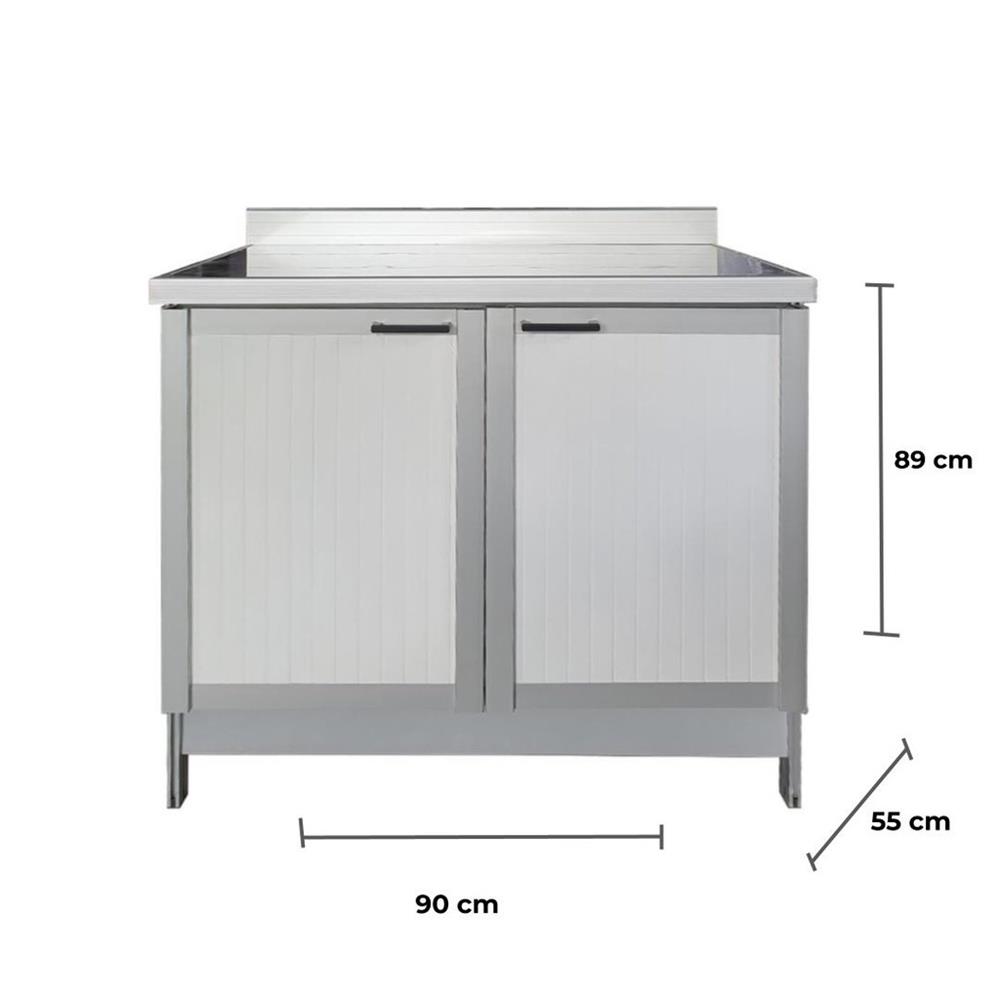 ตู้ตั้งพื้นท็อปเรียบ CABIN SIENA 90 ซม. สีขาว