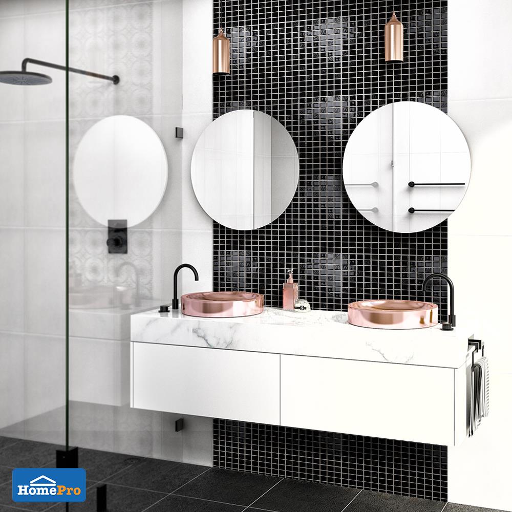 โมเสคแก้ว 30x30 ซม. HPR-189 สีดำ