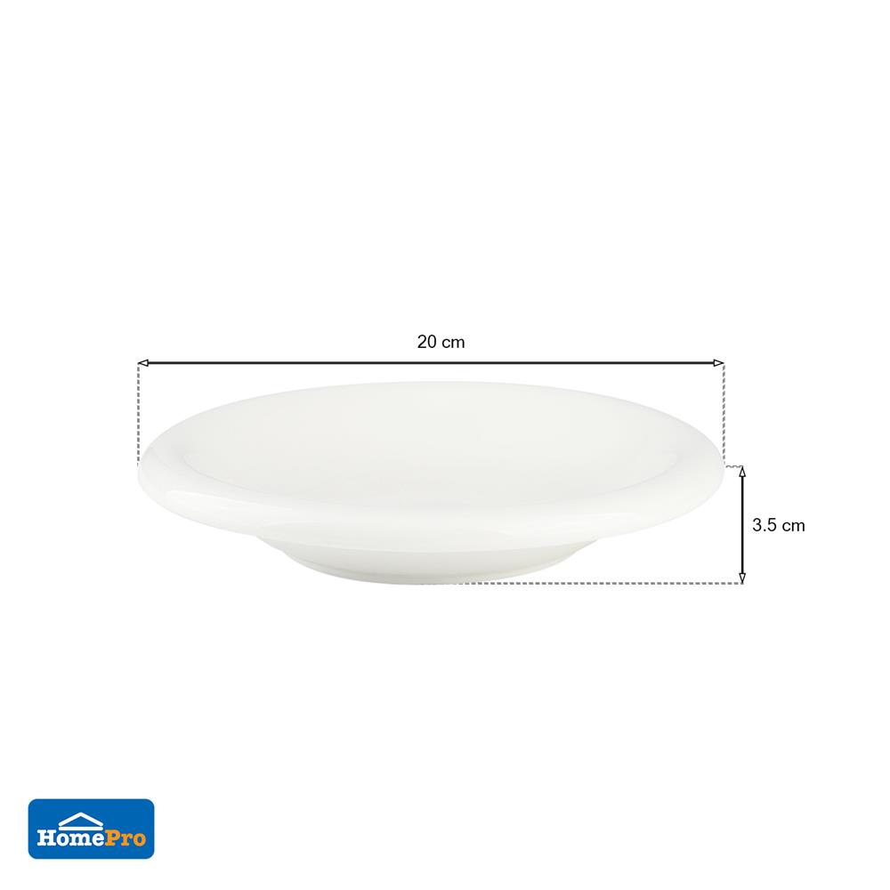 จานเซรามิกลึก 8" KECH SNOW LUX