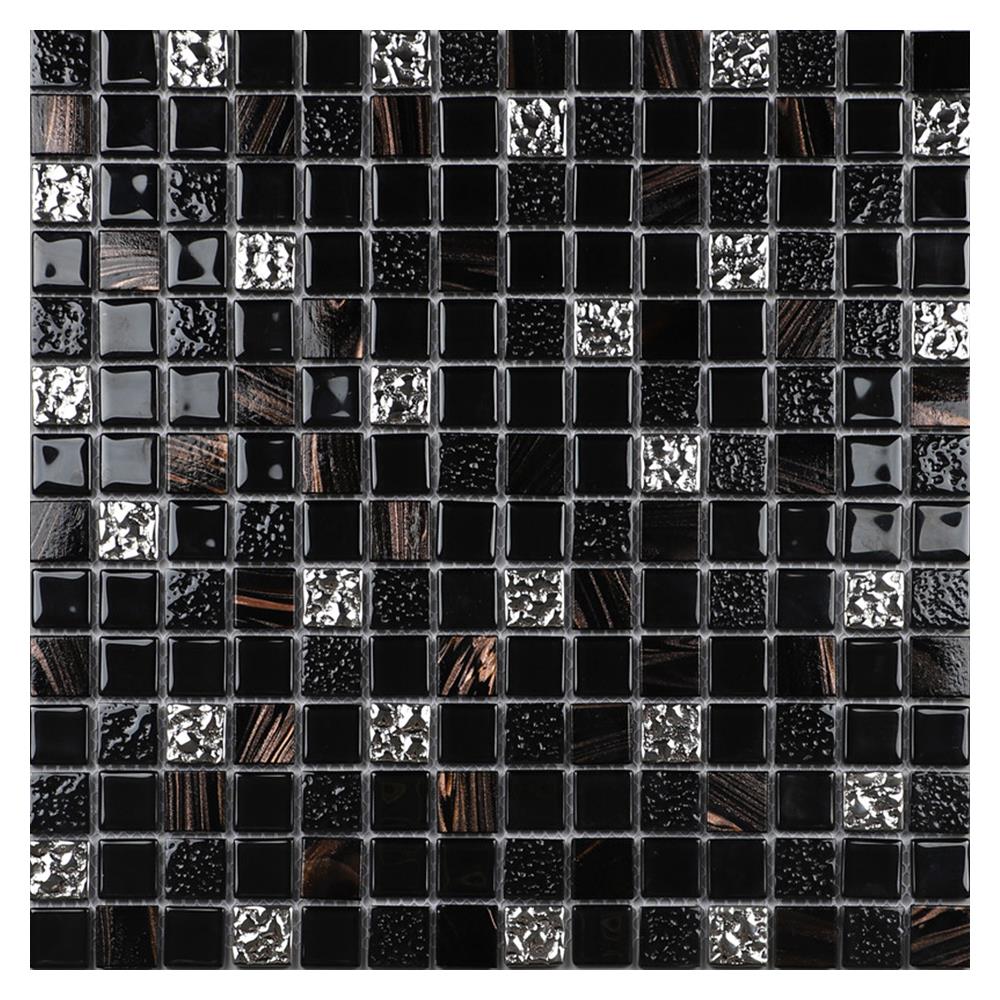 โมเสคแก้ว 30x30 ซม. HPR-184 สีดำ