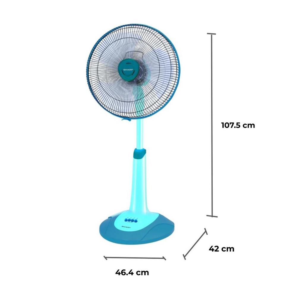 พัดลมสไลด์ 16 นิ้ว SHARP PJ-SL163TQ สีฟ้า