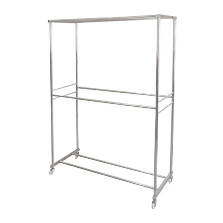 ราวตากผ้าสเตนเลสมีล้อ 5 เส้น PLIM 127x56x162 ซม.