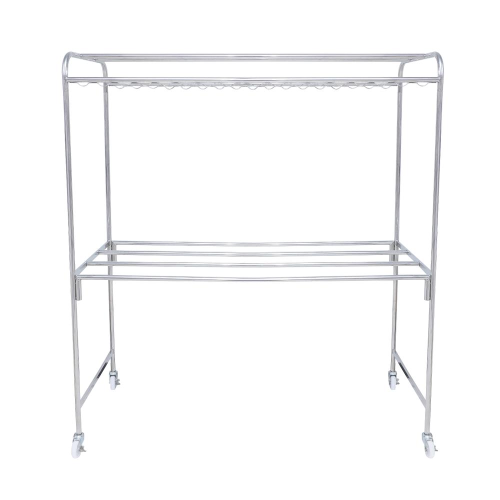 ราวตากผ้าสเตนเลสมีล้อล็อกได้ 8 เส้น PLIM 156 ซม.