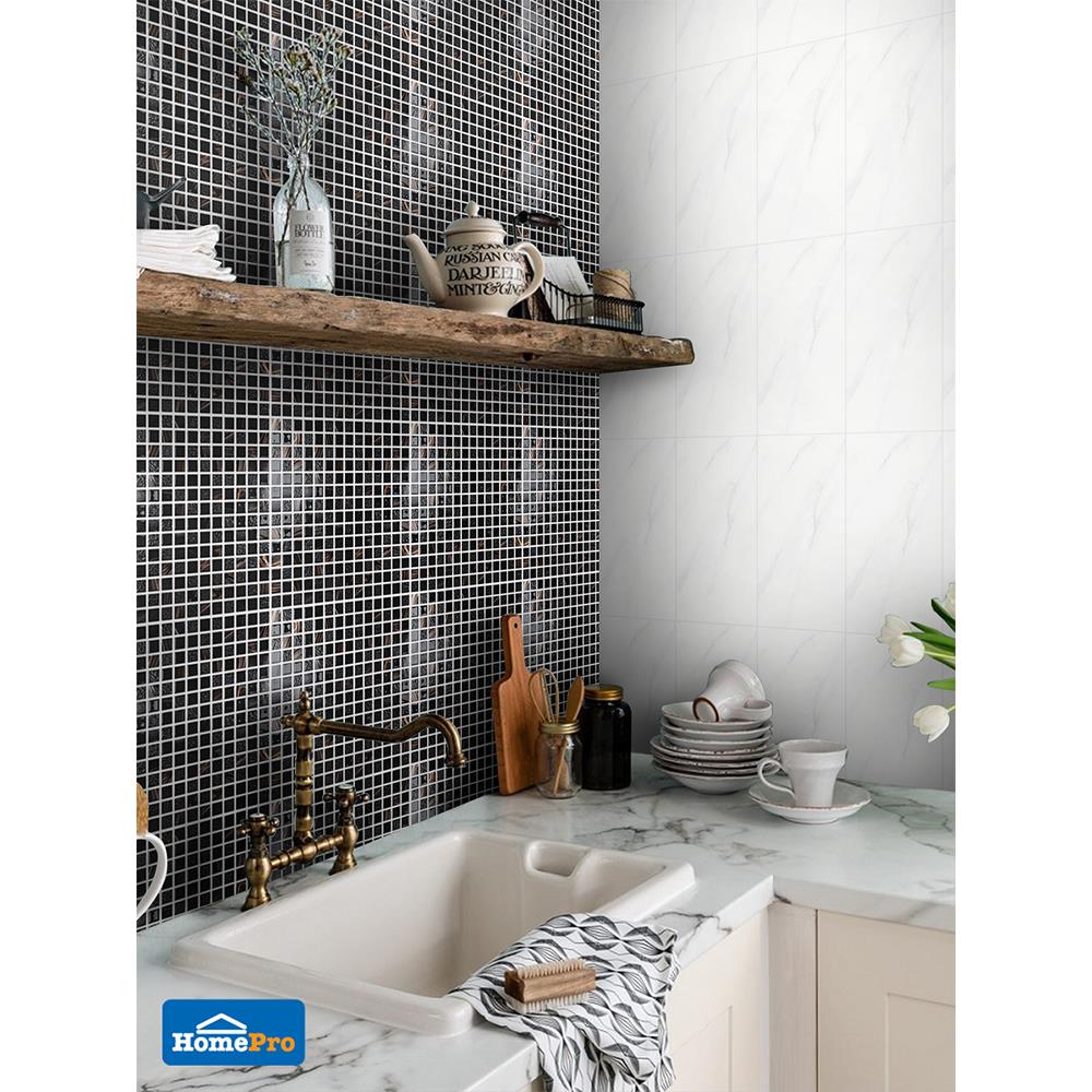 โมเสคแก้ว 30x30 ซม. HPR-186 สีดำ