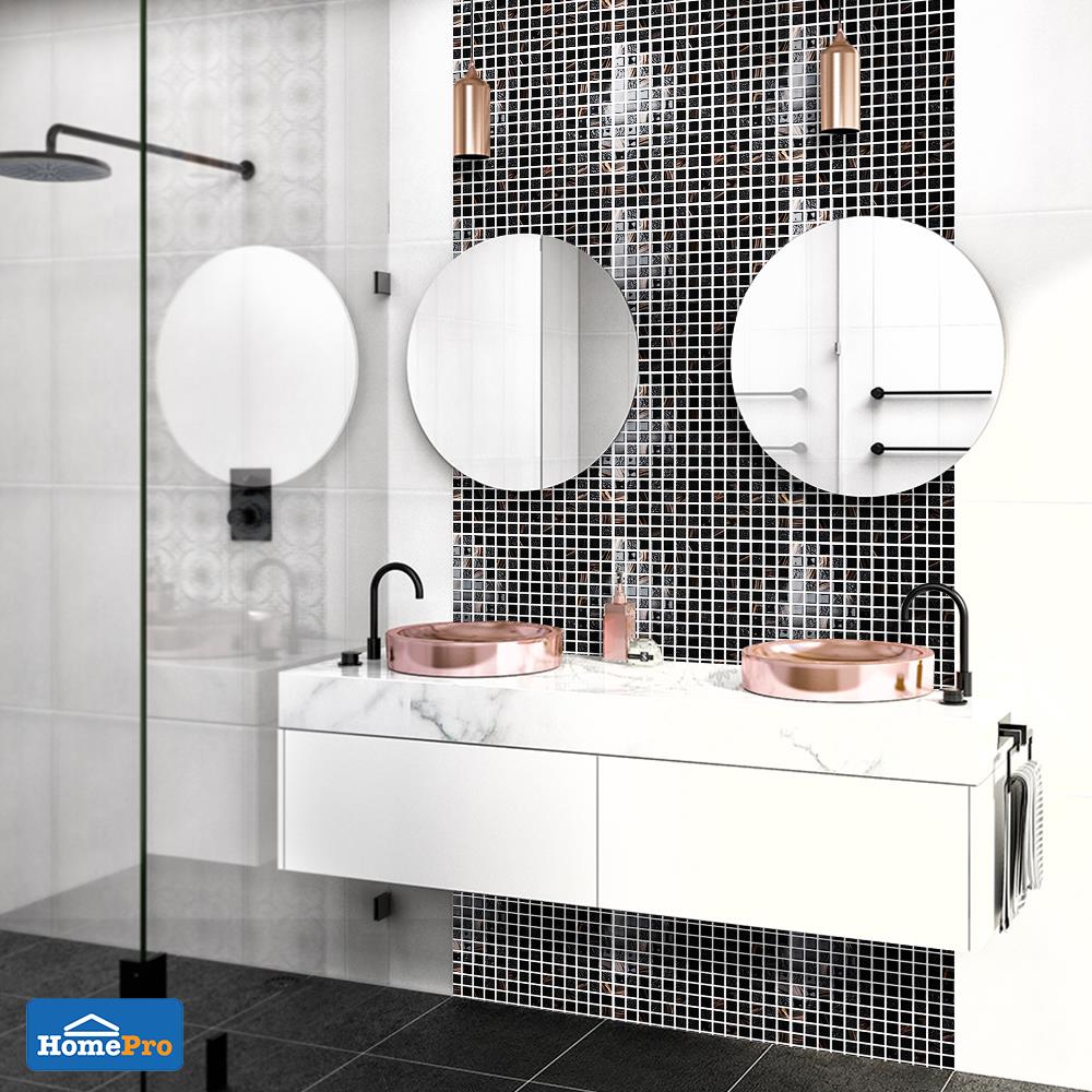 โมเสคแก้ว 30x30 ซม. HPR-186 สีดำ