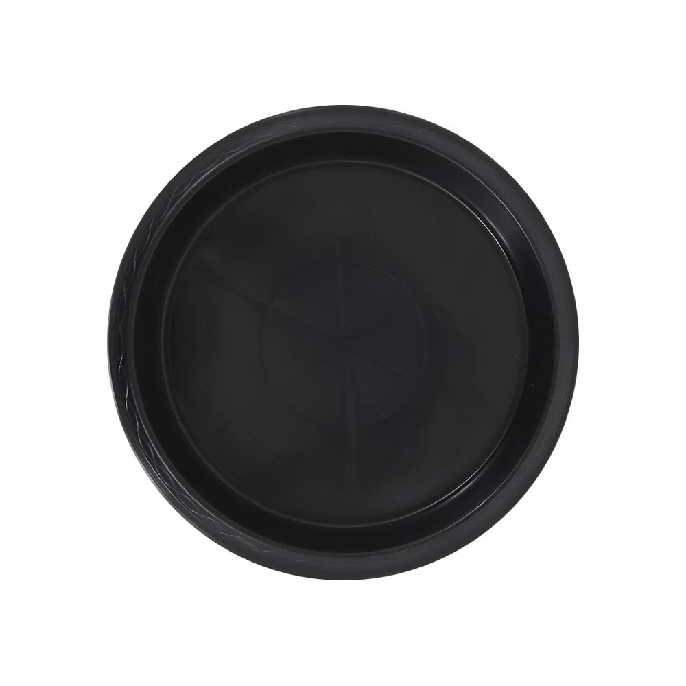 จานพลาสติก รองกระถาง SPRING 6 นิ้ว สีดำ