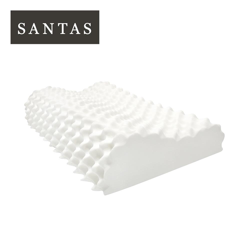 หมอนสุขภาพ ยางพารา SANTAS MASSAGE CONTOUR 15x23 นิ้ว สีขาว