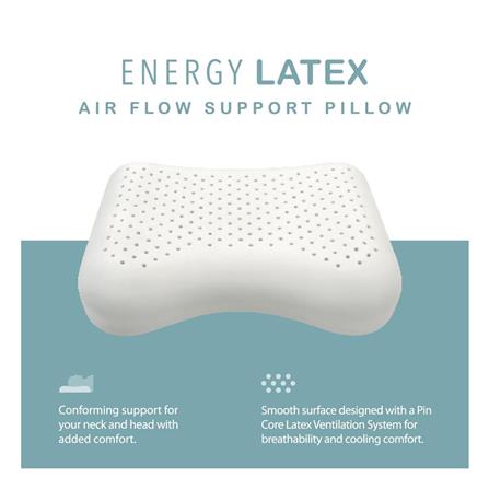 หมอนสุขภาพ ยางพารา SANTAS AIR FLOW SUPPORT 15x22 นิ้ว สีขาว_2