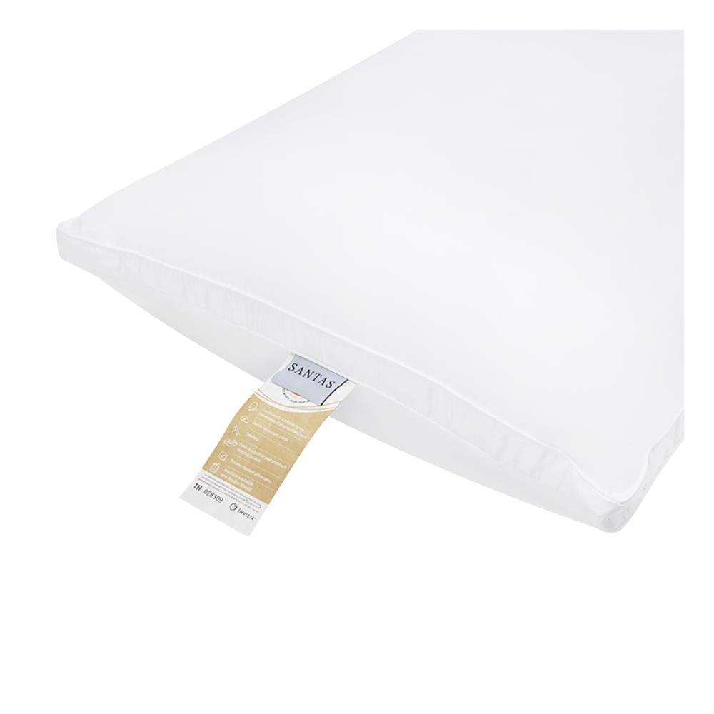 หมอนหนุน ใยสังเคราะห์ SANTAS MEMORELLE 19x29 นิ้ว สีขาว
