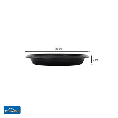 จานพลาสติก รองกระถาง SPRING 10 นิ้ว สีดำ_4