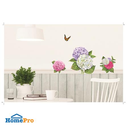 สติ๊กเกอร์ลอกน้ำ DIY HOME LIVING STYLE HYDRANGEA 34X47 ซม._1