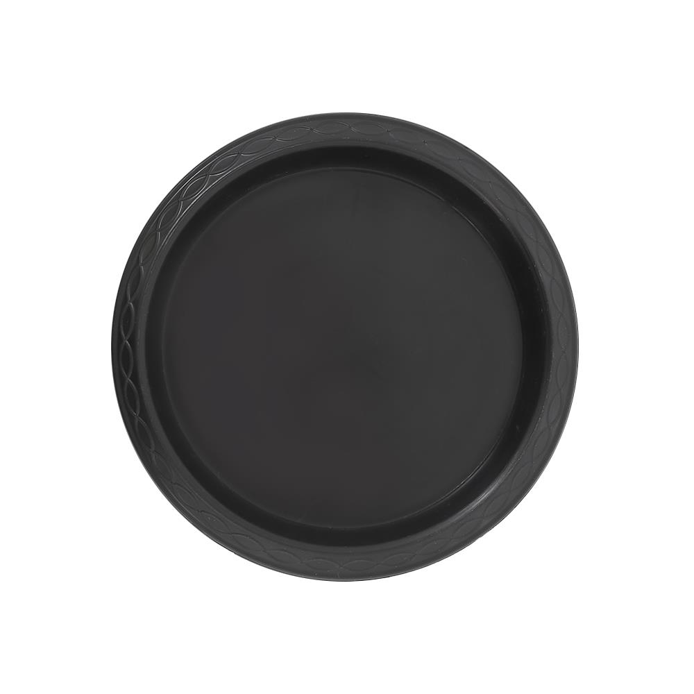 จานพลาสติก รองกระถาง SPRING 4 นิ้ว สีดำ
