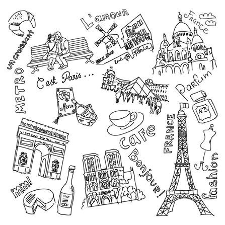 สติ๊กเกอร์ลอกน้ำ DIY HOME LIVING STYLE PARIS 34X47 ซม._1