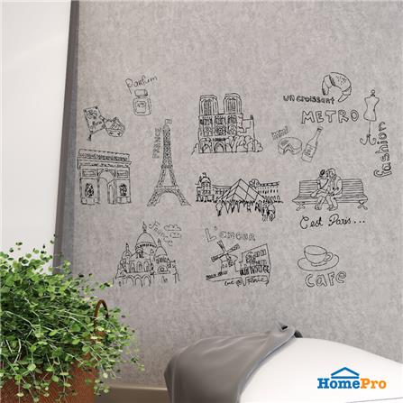 สติ๊กเกอร์ลอกน้ำ DIY HOME LIVING STYLE PARIS 34X47 ซม._2