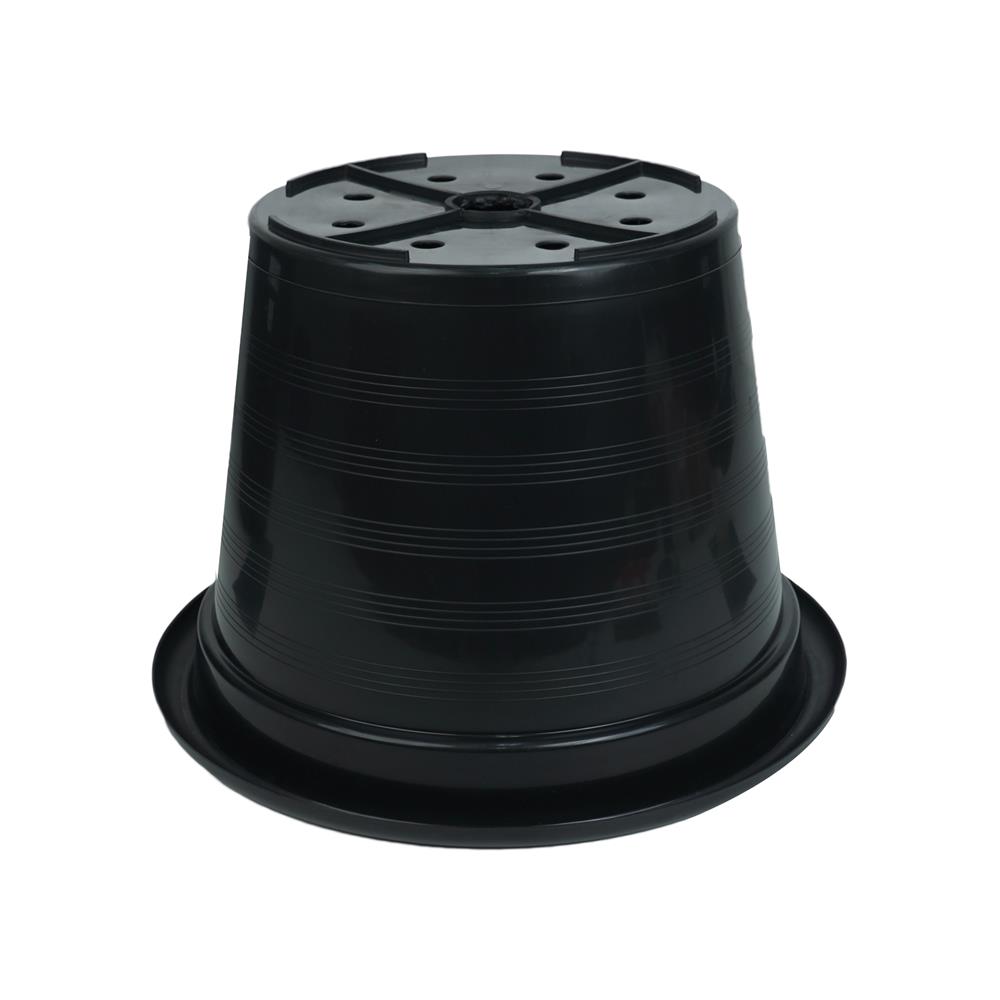 กระถางพลาสติก SPRING A17 สีดำ