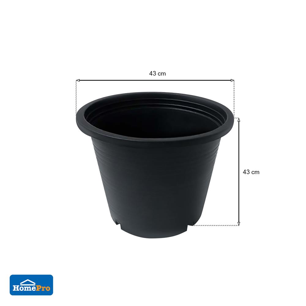 กระถางพลาสติก SPRING A17 สีดำ