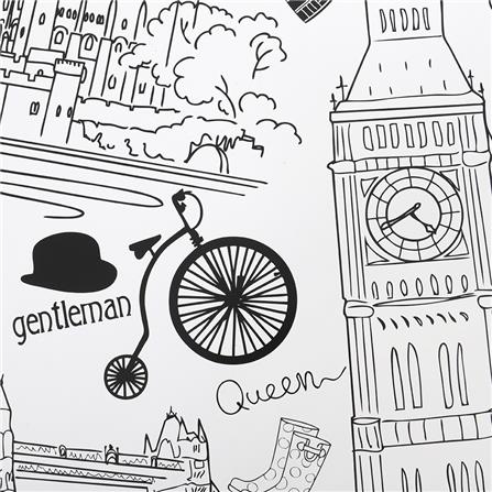 สติ๊กเกอร์ลอกน้ำ DIY HOME LIVING STYLE LONDON 34X47 ซม._1