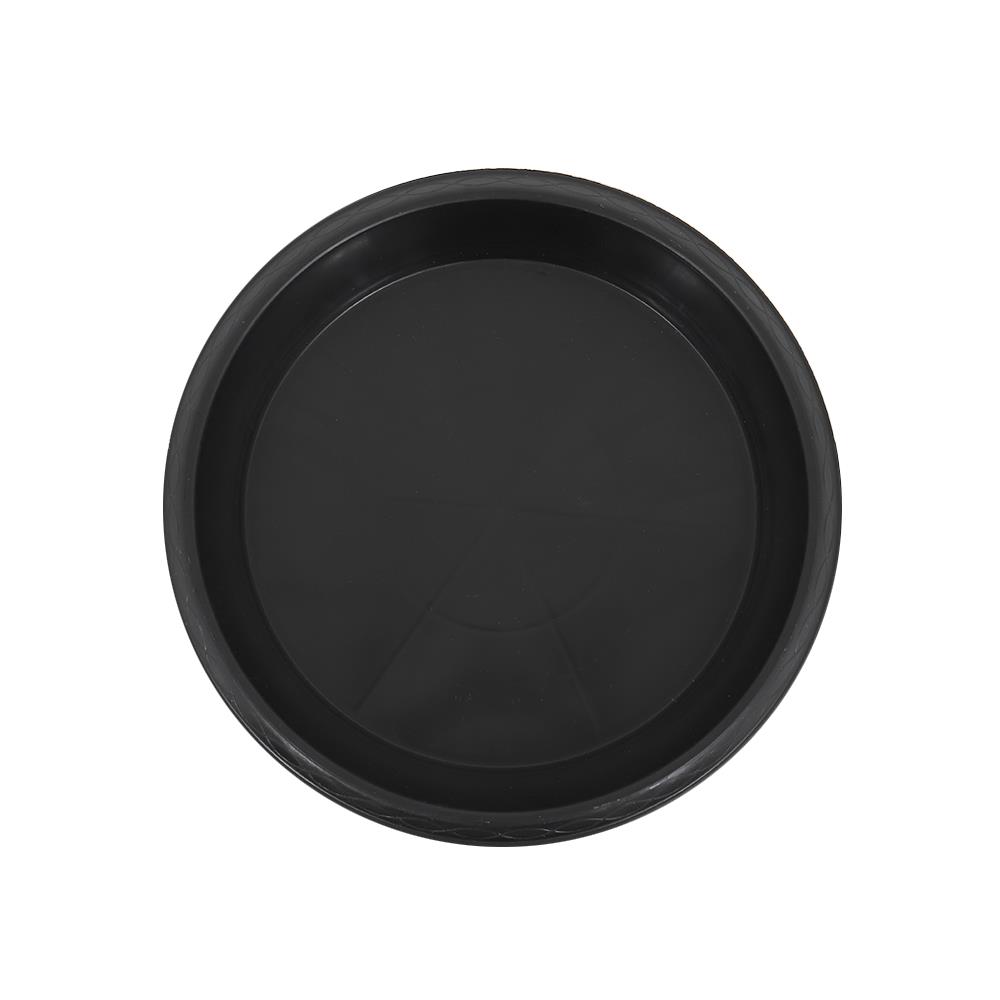 จานพลาสติก รองกระถาง SPRING 8 นิ้ว สีดำ