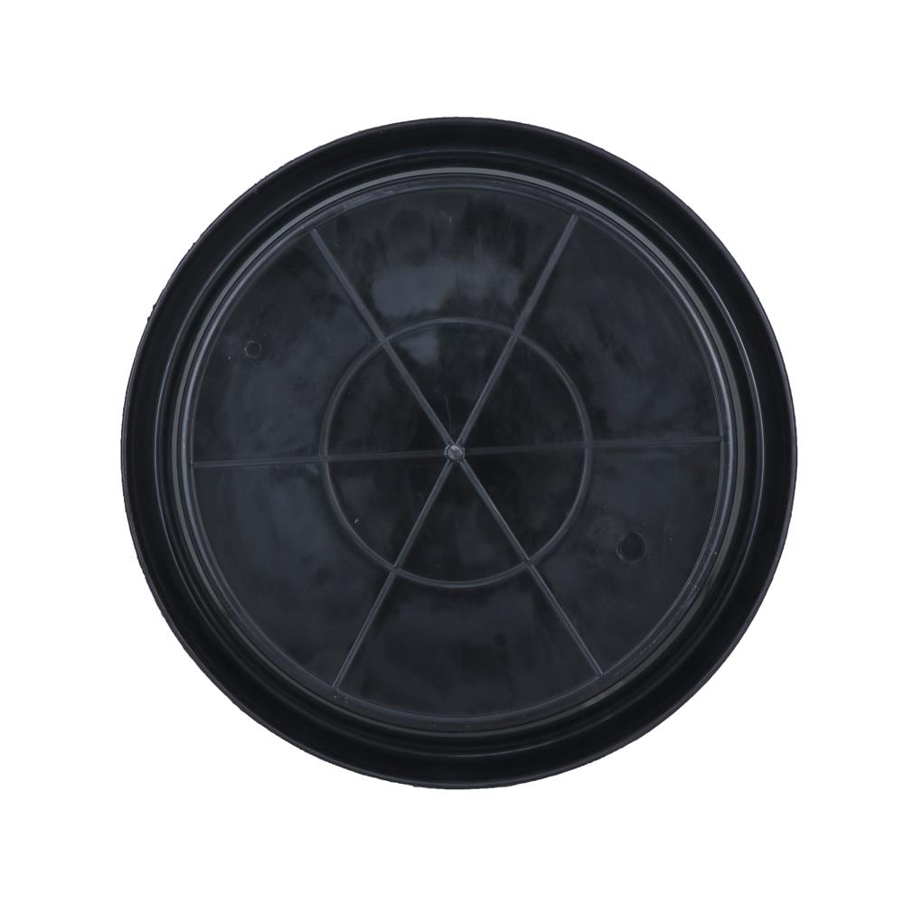 จานพลาสติก รองกระถาง SPRING 17 นิ้ว สีดำ