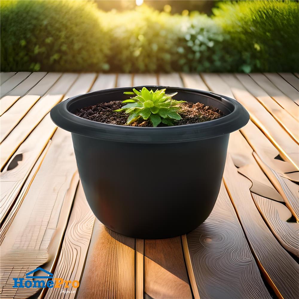 กระถางพลาสติก SPRING A20 สีดำ