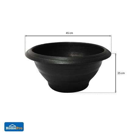 อ่างบัวพลาสติก SPRING C18 สีดำ_4