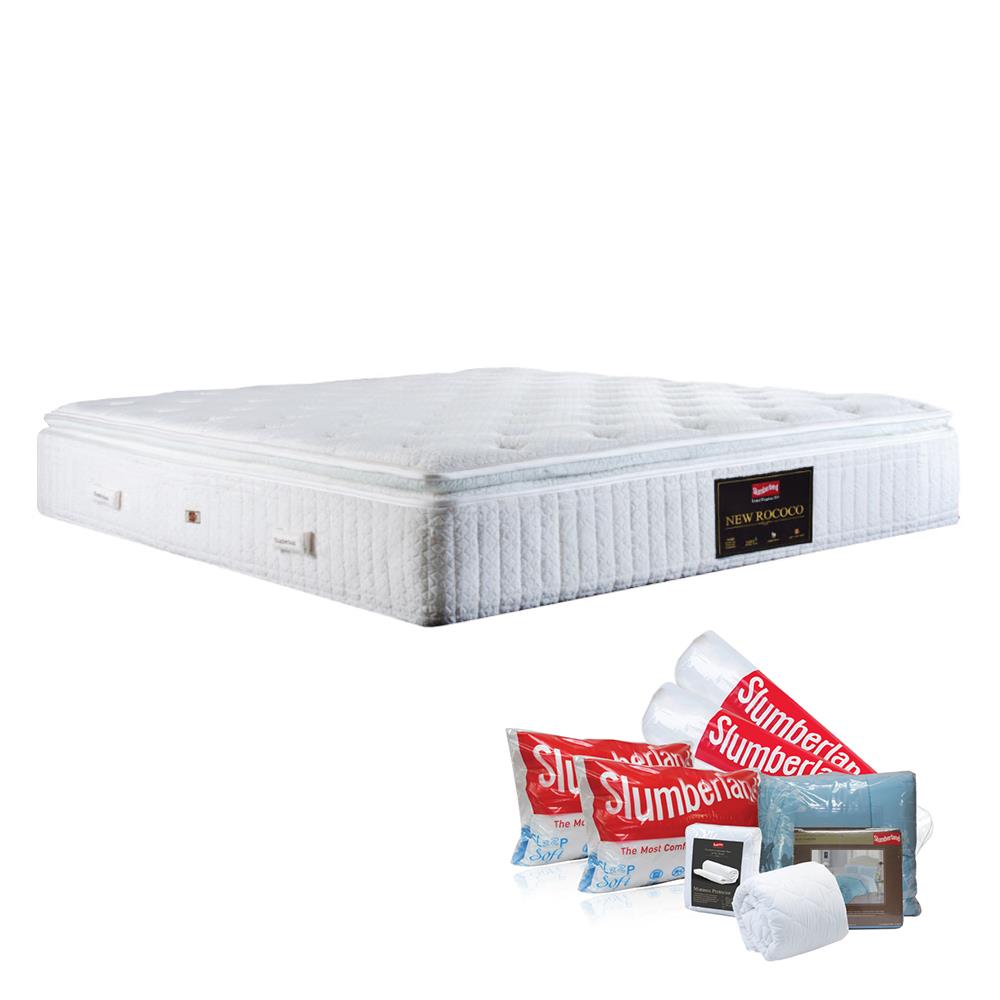 ที่นอน 5 ฟุต SLUMBERLAND NEW ROCOCO พร้อมชุดเครื่องนอน 11 ชิ้น
