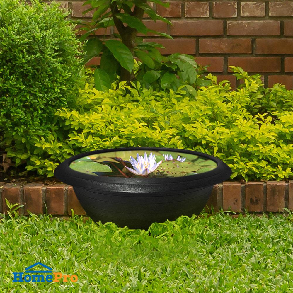 อ่างบัวพลาสติก SPRING C16 สีดำ