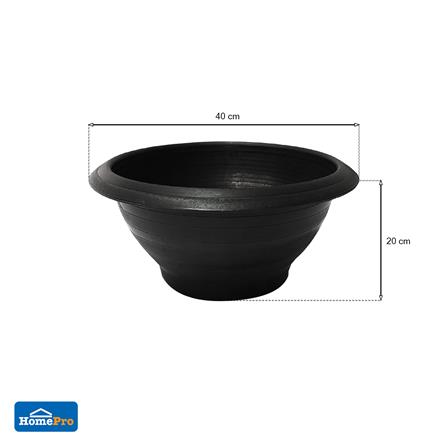 อ่างบัวพลาสติก SPRING C16 สีดำ_4