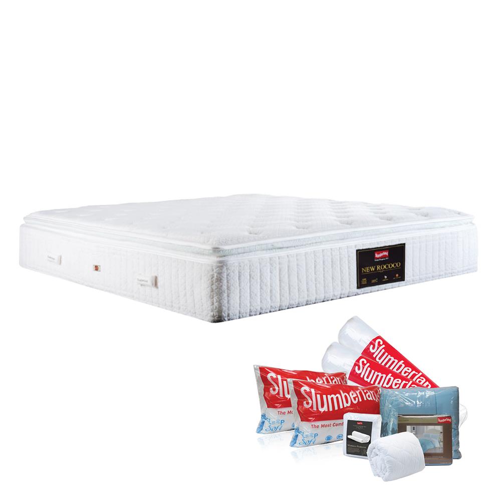 ที่นอน 6 ฟุต SLUMBERLAND NEW ROCOCO พร้อมชุดเครื่องนอน 11 ชิ้น