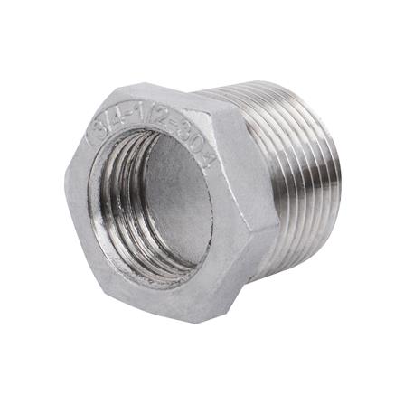 ข้อต่อลดเหลี่ยมเกลียวสเตนเลส CITY SUS 304 1/2X3/8 นิ้ว สีเทา_0