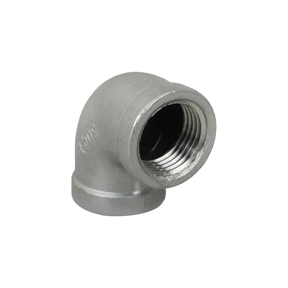 ข้องอ STANLESS SUS 304 90 องศา เกลียวใน CITY 1/2 นิ้ว สีเทา