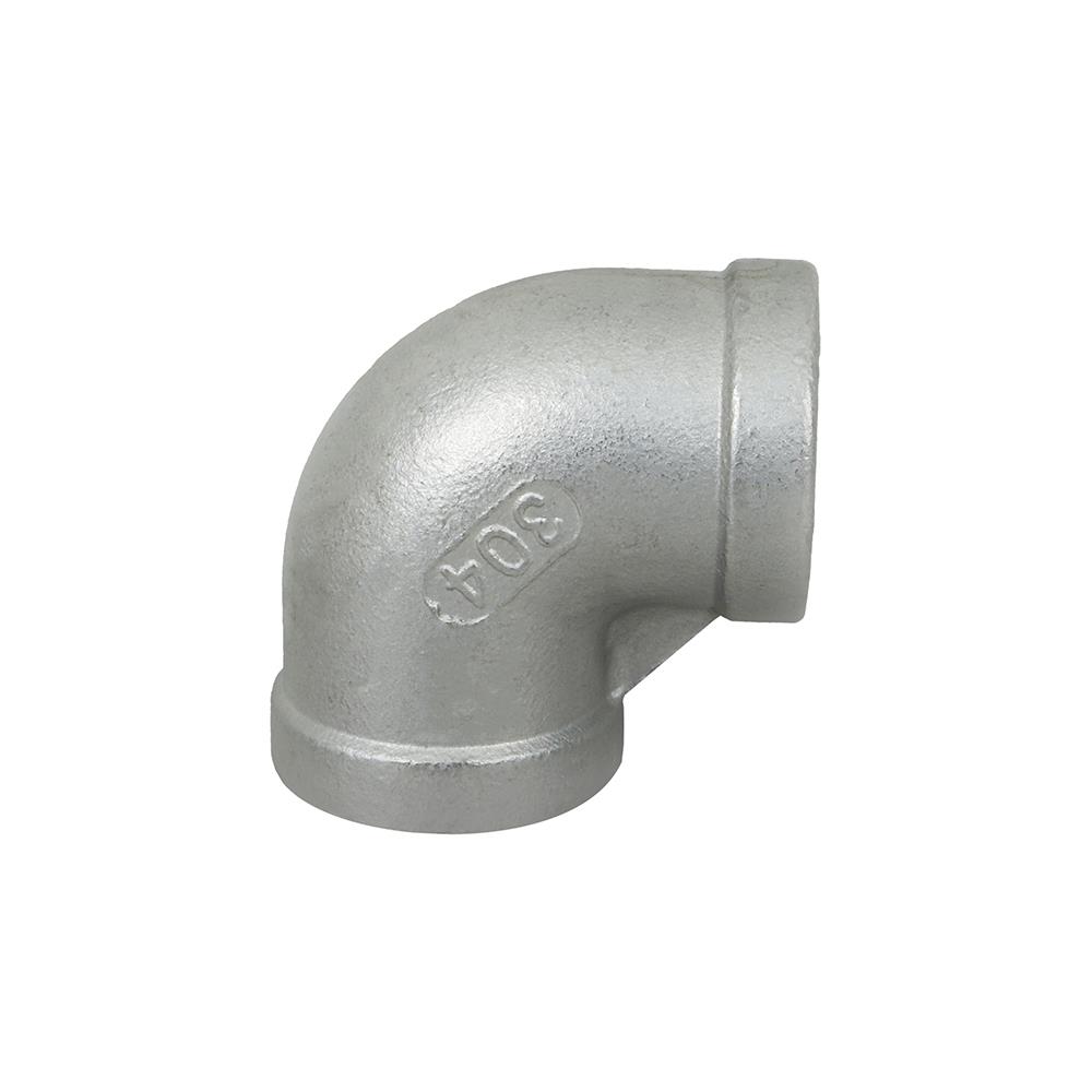 ข้องอ STANLESS SUS 304 90 องศา เกลียวใน CITY 1/2 นิ้ว สีเทา