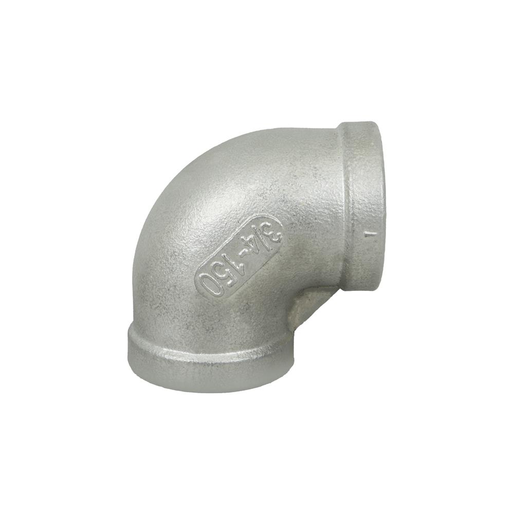 ข้องอSTANLESS SUS 304 90 องศา เกลียวใน CITY  3/4 นิ้ว สีเทา