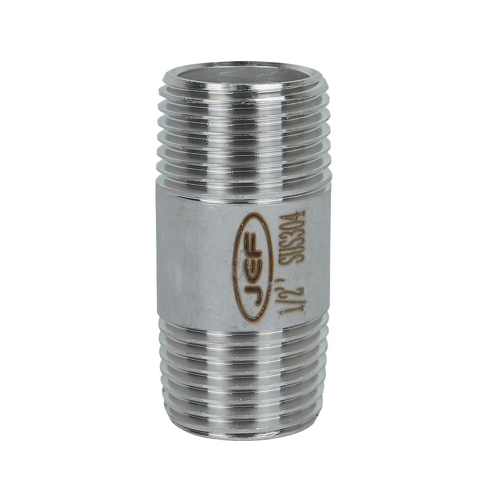 ข้อสั้นสเตนเลสเกลียว 2 ข้าง CITY 1/2 นิ้ว