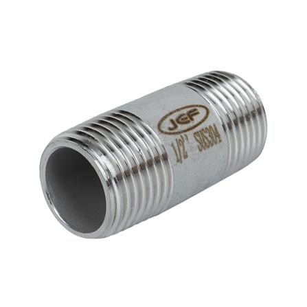 ข้อสั้นสเตนเลสเกลียว 2 ข้าง CITY 1/2 นิ้ว