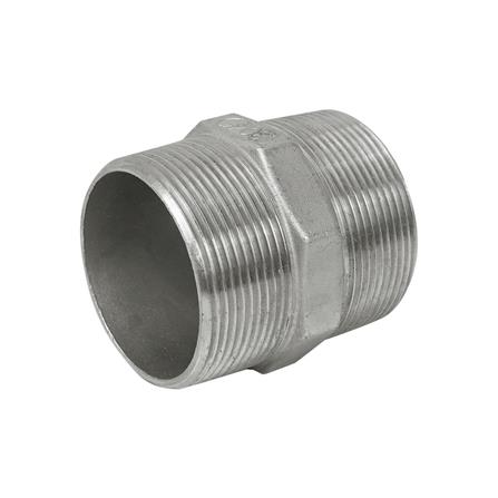 นิปเปิ้ลสเตนเลส เกลียวนอก CITY 2 นิ้ว สีเงิน