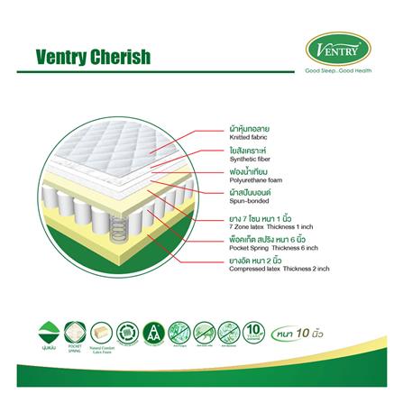 ที่นอน 3.5 ฟุต VENTRY CHERISH พร้อมชุดเครื่องนอน 3 ชิ้น_5